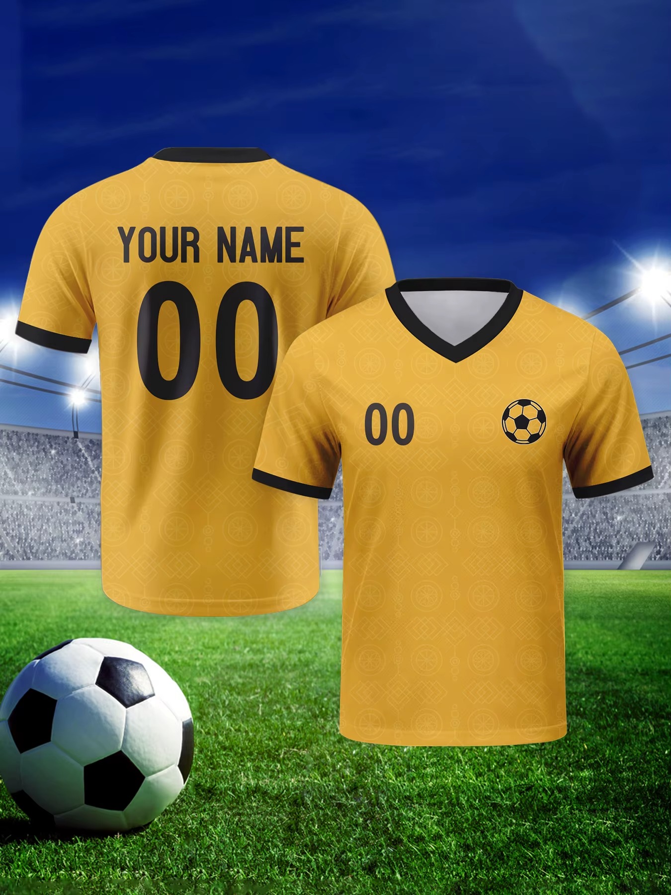 teamsjerseys™ Custom Soccer Jersey – Yellow Personalized (3)